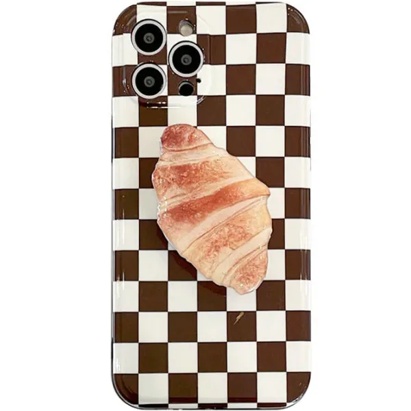Iphone Cases*Boogzel Clothing Croissant Checker iPhone Case Brown