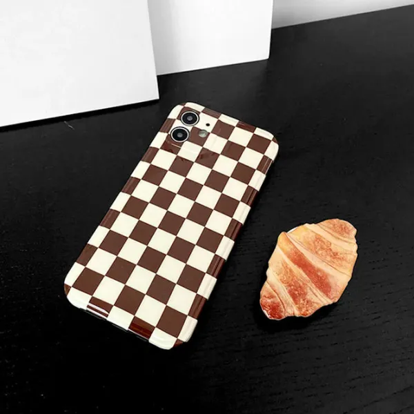 Iphone Cases*Boogzel Clothing Croissant Checker iPhone Case Brown