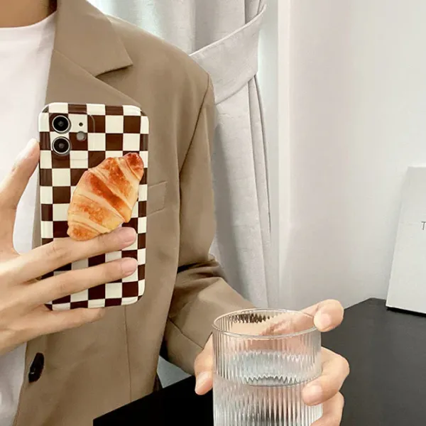 Iphone Cases*Boogzel Clothing Croissant Checker iPhone Case Brown