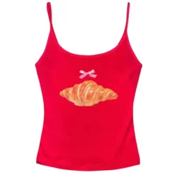 Y2K Tops*Boogzel Clothing Croissant Print Y2K Tank Top