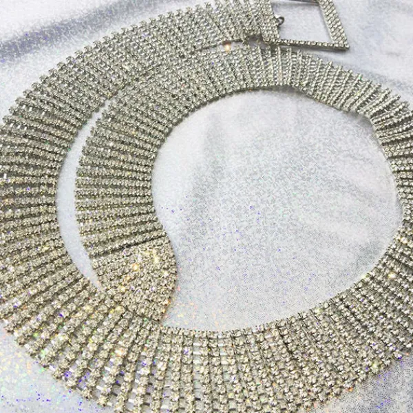 Other|Belts & Chains*Boogzel Clothing Crystal Chain Belt Silver