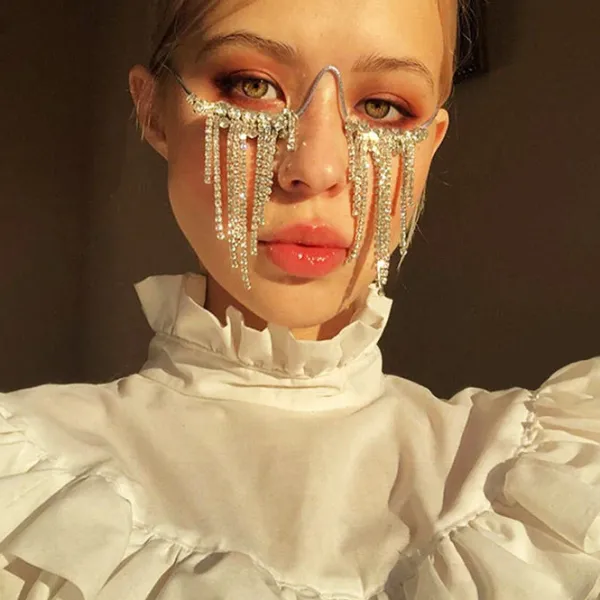 Sunglasses*Boogzel Clothing Crystal Tears Glasses