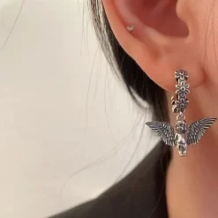 Earrings*Boogzel Clothing Cupid Aesthetic Earrings Silver