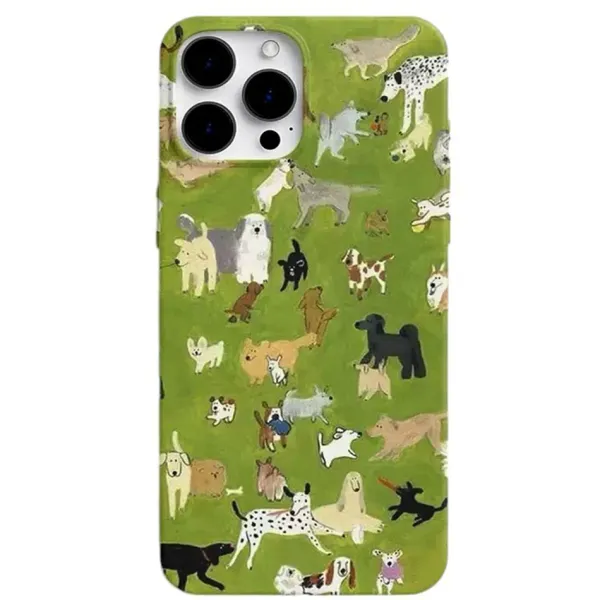 Iphone Cases*Boogzel Clothing Cute Dogs Pattern iPhone Case Green