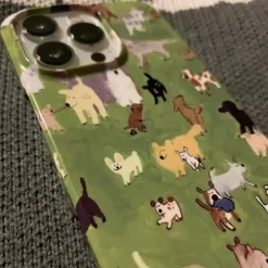 Iphone Cases*Boogzel Clothing Cute Dogs Pattern iPhone Case Green