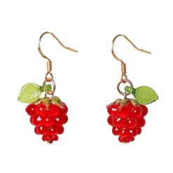 Earrings*Boogzel Clothing Cute Raspberry Earrings Red