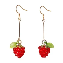 Earrings*Boogzel Clothing Cute Raspberry Earrings Red