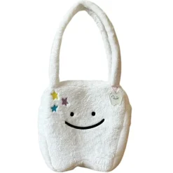 Bags & Purses*Boogzel Clothing Cute Tooth Plush Tote White
