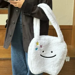 Bags & Purses*Boogzel Clothing Cute Tooth Plush Tote White