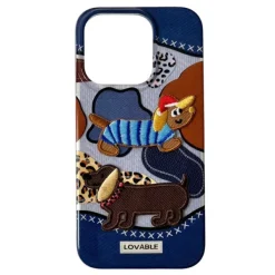 Iphone Cases*Boogzel Clothing Dachshund Embroidery iPhone Case Blue