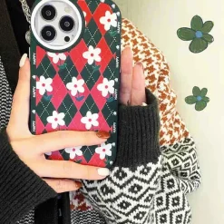 Iphone Cases*Boogzel Clothing Daisy Argyle iPhone Case Green/red