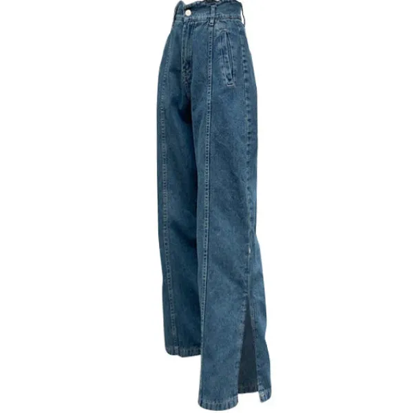 Jeans*Boogzel Clothing Dakota Slit Jeans Blue