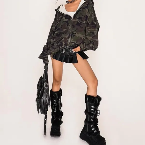 Skirts*Boogzel Clothing Danger Zone Leather Micro Skirt Black
