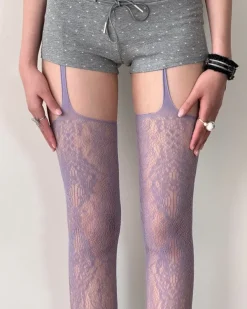 Other*Boogzel Clothing Dangerous Pretty Suspender Tights
