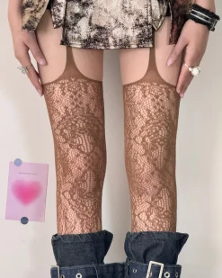 Other*Boogzel Clothing Dangerous Pretty Suspender Tights