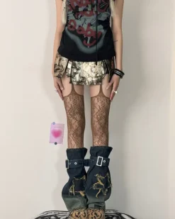 Other*Boogzel Clothing Dangerous Pretty Suspender Tights