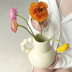Flower Vases|Aesthetic Room Decor*Boogzel Clothing Danish Pastel Aesthetic Vase Beige