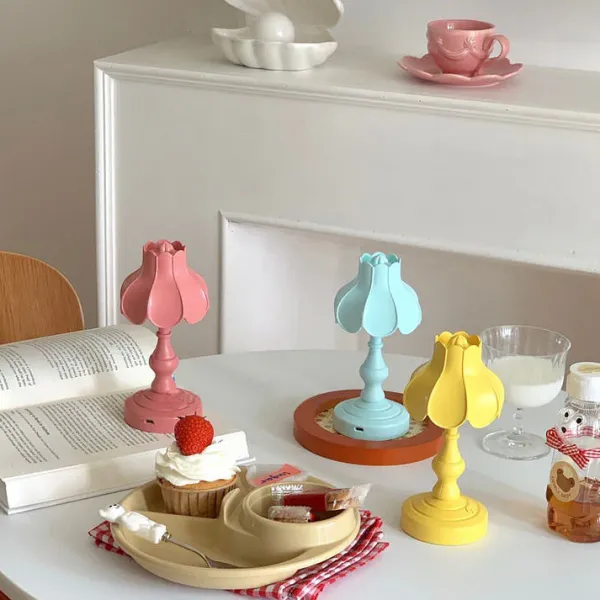 Lights & Lamps|Aesthetic Room Decor*Boogzel Clothing Danish Pastel Lotus Desk Lamp