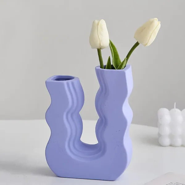 Flower Vases|Aesthetic Room Decor*Boogzel Clothing Danish Pastel Wave Flower Vase