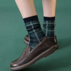 Socks*Boogzel Clothing Dark Academia Plaid Socks