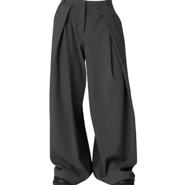 Mens|Pants & Trousers*Boogzel Clothing Dark Academia Wide-Leg Pants Grey