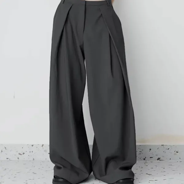 Mens|Pants & Trousers*Boogzel Clothing Dark Academia Wide-Leg Pants Grey