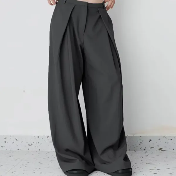 Mens|Pants & Trousers*Boogzel Clothing Dark Academia Wide-Leg Pants Grey
