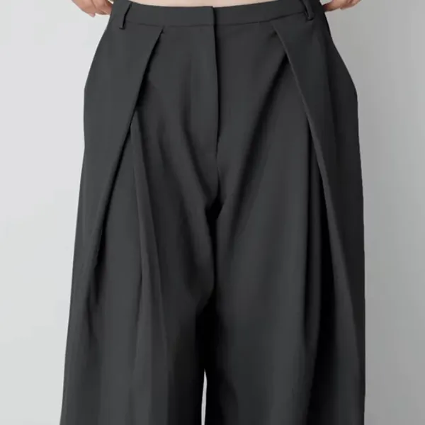 Mens|Pants & Trousers*Boogzel Clothing Dark Academia Wide-Leg Pants Grey