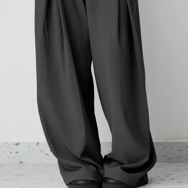 Mens|Pants & Trousers*Boogzel Clothing Dark Academia Wide-Leg Pants Grey