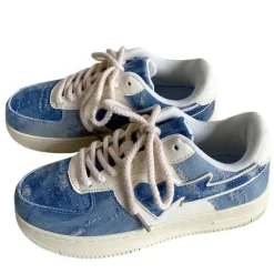 Classics|Aesthetic Sneakers*Boogzel Clothing Denim Heart Aesthetic Sneakers Blue
