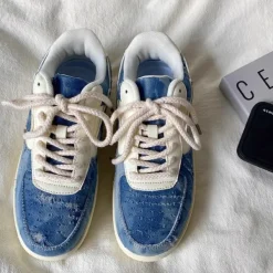 Classics|Aesthetic Sneakers*Boogzel Clothing Denim Heart Aesthetic Sneakers Blue