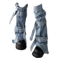 Other|Socks*Boogzel Clothing Denim Leg Warmers Blue
