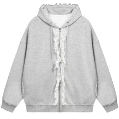 Hoodies*Boogzel Clothing Divine Feminine Coquette Ruffle Hoodie