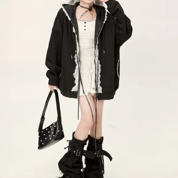 Hoodies*Boogzel Clothing Divine Feminine Coquette Ruffle Hoodie