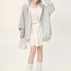 Hoodies*Boogzel Clothing Divine Feminine Coquette Ruffle Hoodie
