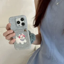 Iphone Cases*Boogzel Clothing Dog Embroidered Denim iPhone Case Blue