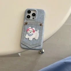 Iphone Cases*Boogzel Clothing Dog Embroidered Denim iPhone Case Blue