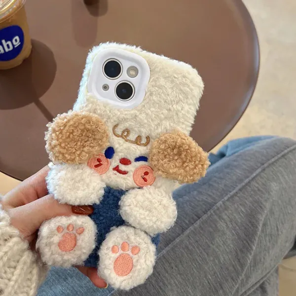 Iphone Cases*Boogzel Clothing Dog Fuzzy iPhone Case Beige