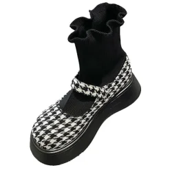 Classics|Sandals / Mary Janes*Boogzel Clothing Dogtooth Check Sock Sandals