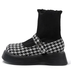 Classics|Sandals / Mary Janes*Boogzel Clothing Dogtooth Check Sock Sandals