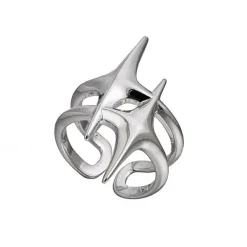 Rings*Boogzel Clothing Double Star Aesthetic Ring Silver