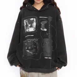 Hoodies*Boogzel Clothing Downtown Girl Aesthetic Oversized Hoodie