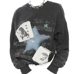Sweatshirts*Boogzel Clothing Downtown Girl Aesthetic Sweatshirt DarkGrey