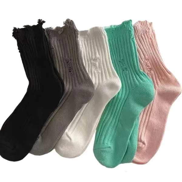 Socks*Boogzel Clothing Downtown Girl Destroyed Socks