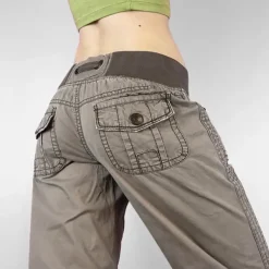 Pants & Trousers*Boogzel Clothing Downtown Girl Drawstring Denim Pants Grey