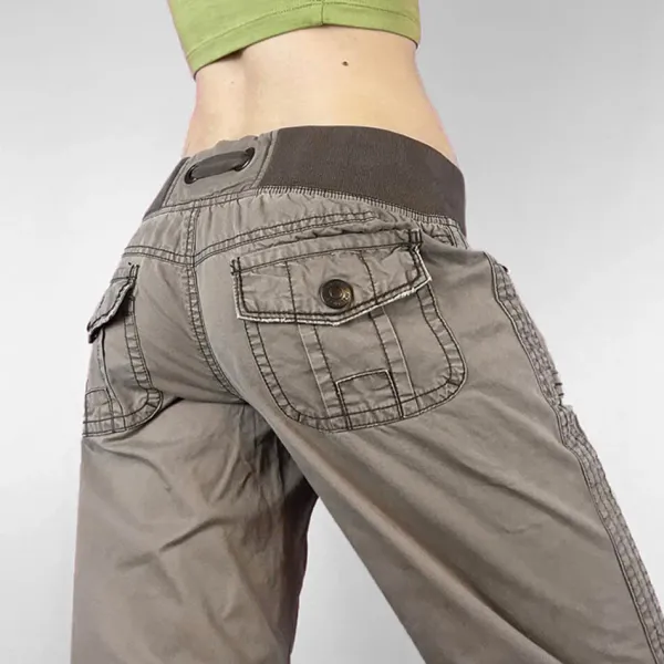 Pants & Trousers*Boogzel Clothing Downtown Girl Drawstring Denim Pants Grey