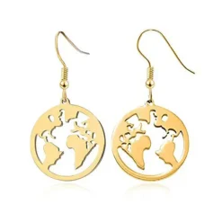 Earrings*Boogzel Clothing Earth Outline Earrings