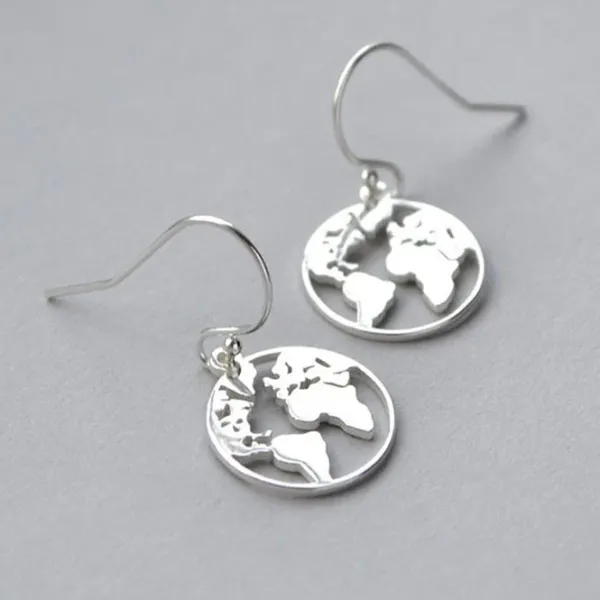 Earrings*Boogzel Clothing Earth Outline Earrings