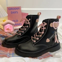 Classics|Boots / Platform Boots*Boogzel Clothing Emo Aesthetic Boots Black/pink