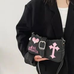 Bags & Purses*Boogzel Clothing Emo Girl Baguette Bag Black